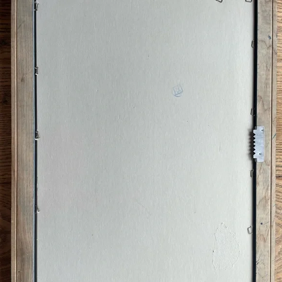 Unique Cottage by the Sea Scene Print Blue Frame19” 14” - Picture 5 of 7